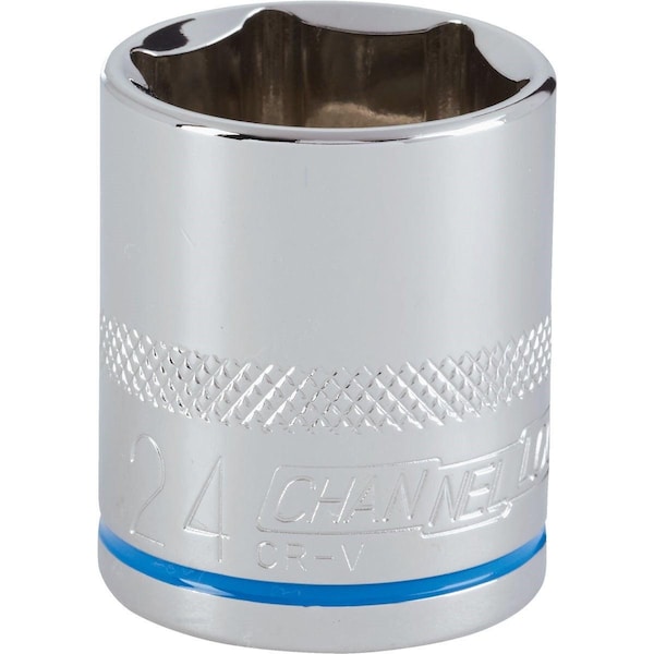 Channellock 1/2 In. Drive 24 mm 6-Point Shallow Metric Socket 302824 - main